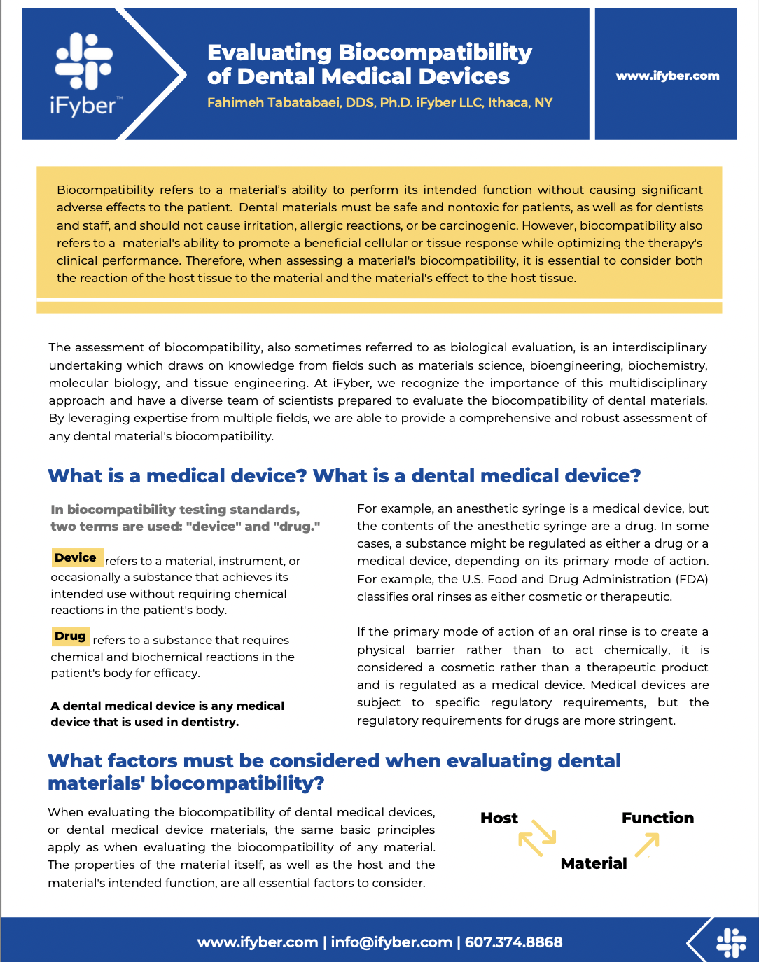 Evaluating Biocompatibility of Dental Medical Devices